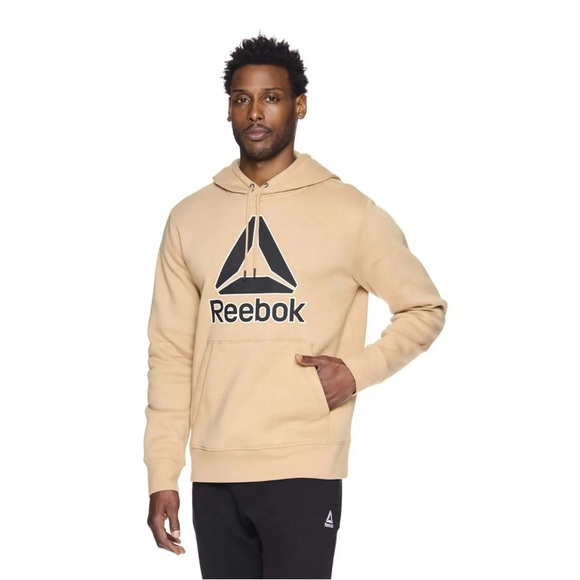 Reebok Men's Big Delta Logo Fleece Hoodie Sweatshirt, Size Small, Lightweight - Picture 1 of 4
